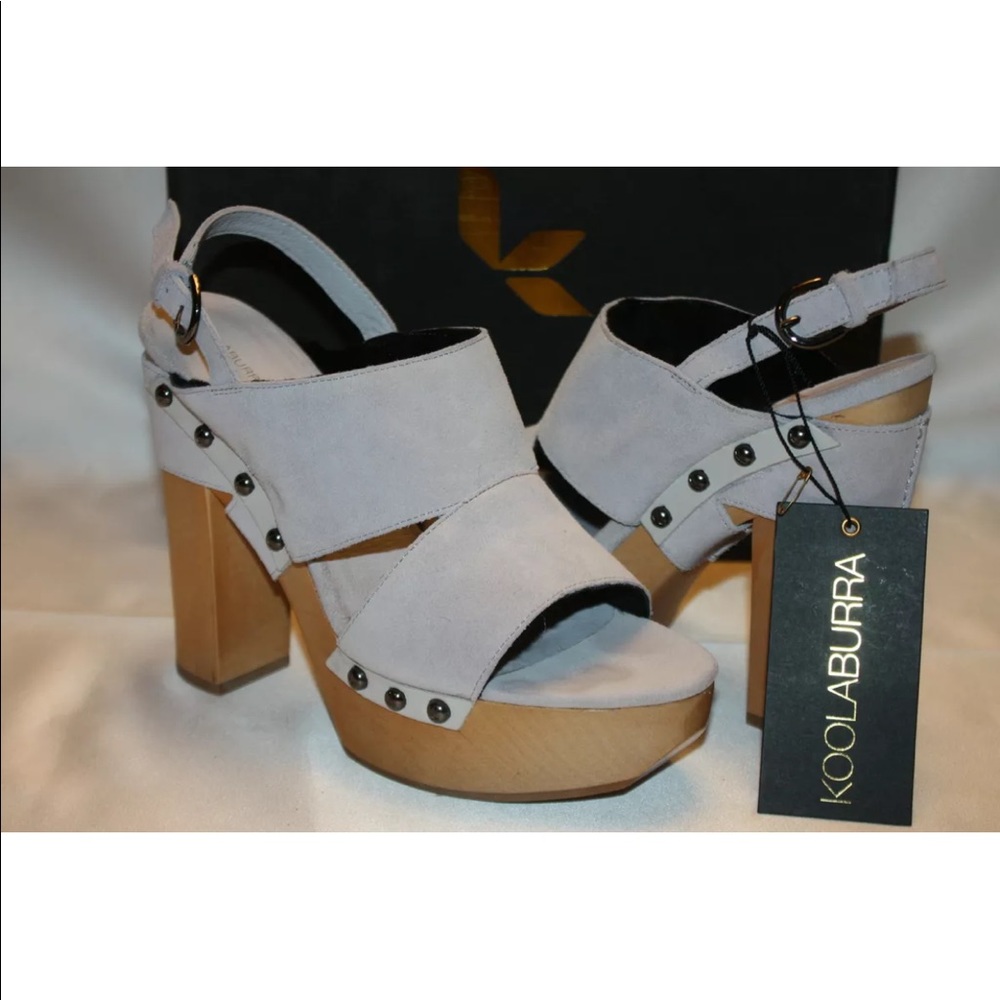 New! Koolaburra lilac suede sheepskin clogs